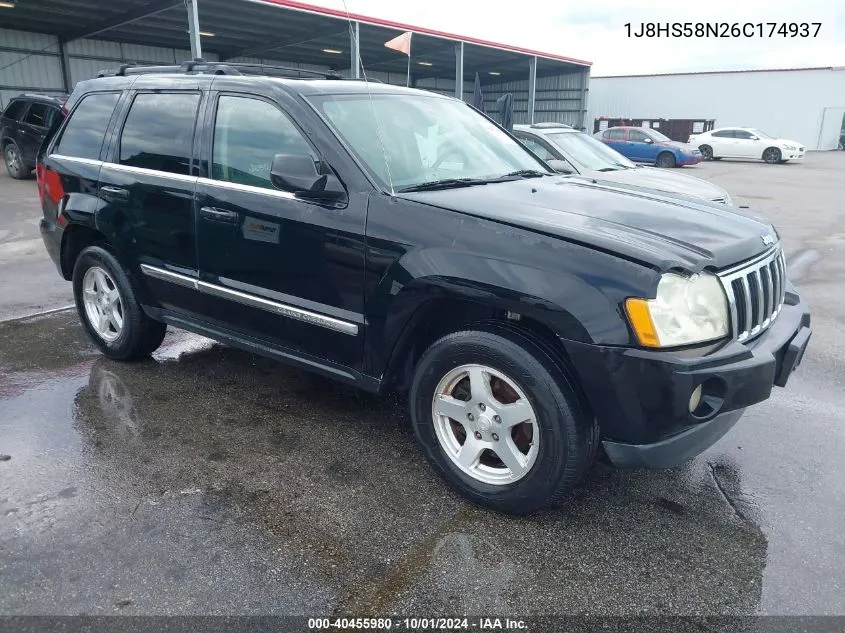 1J8HS58N26C174937 2006 Jeep Grand Cherokee Limited