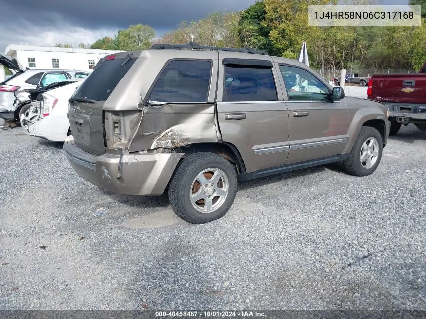 1J4HR58N06C317168 2006 Jeep Grand Cherokee Limited