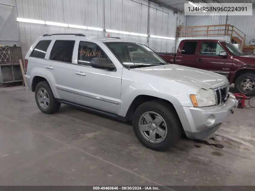 2006 Jeep Grand Cherokee Limited VIN: 1J4HR58N96C224391 Lot: 40460646