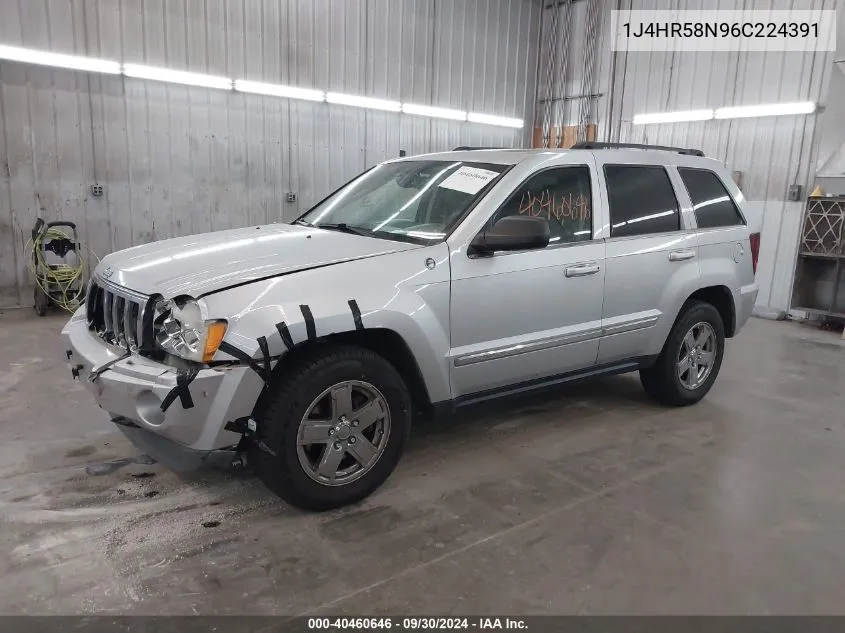 2006 Jeep Grand Cherokee Limited VIN: 1J4HR58N96C224391 Lot: 40460646