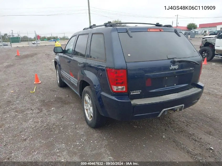 2006 Jeep Grand Cherokee Laredo VIN: 1J4GS48K06C110909 Lot: 40467632