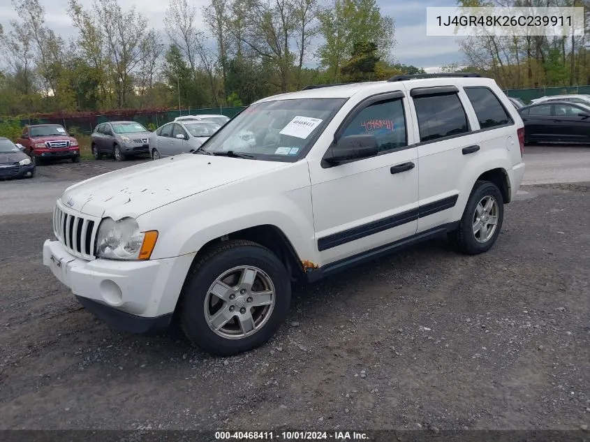 1J4GR48K26C239911 2006 Jeep Grand Cherokee Laredo/Columbia/Freedom