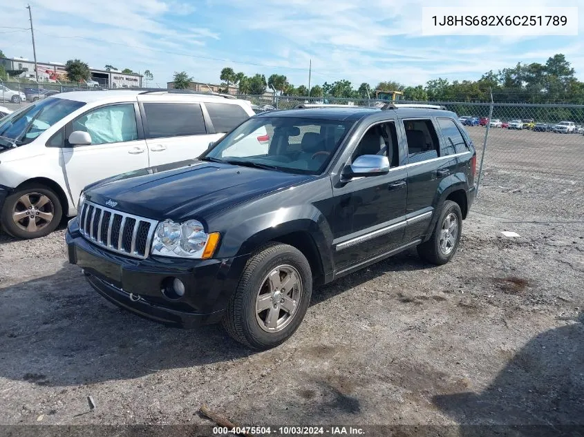 2006 Jeep Grand Cherokee Overland VIN: 1J8HS682X6C251789 Lot: 40475504