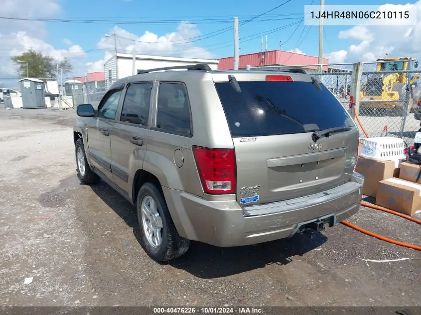 1J4HR48N06C210115 2006 Jeep Grand Cherokee Laredo