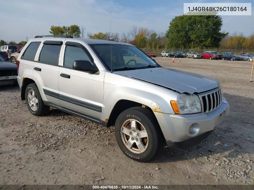 2006 Jeep Grand Cherokee Laredo VIN: 1J4GR48K26C180164 Lot: 40476638