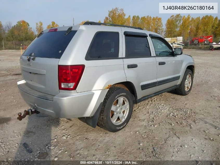 2006 Jeep Grand Cherokee Laredo VIN: 1J4GR48K26C180164 Lot: 40476638