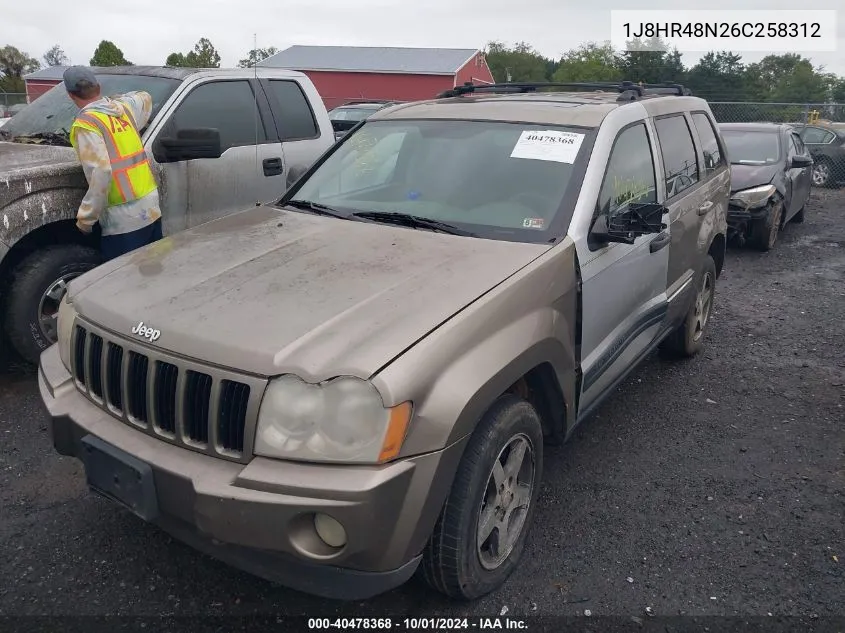 2006 Jeep Grand Cherokee Laredo VIN: 1J8HR48N26C258312 Lot: 40478368