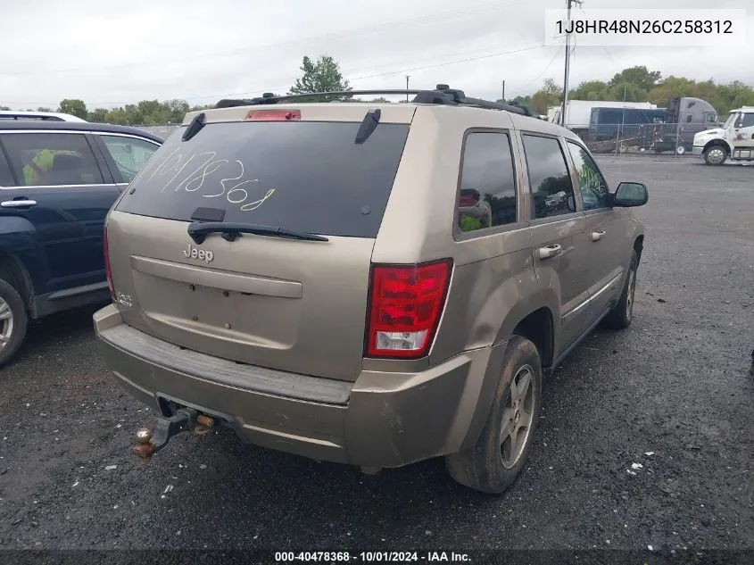 1J8HR48N26C258312 2006 Jeep Grand Cherokee Laredo