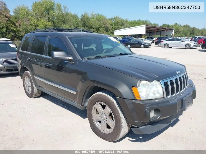 2006 Jeep Grand Cherokee Limited VIN: 1J8HR58N36C347750 Lot: 40507408