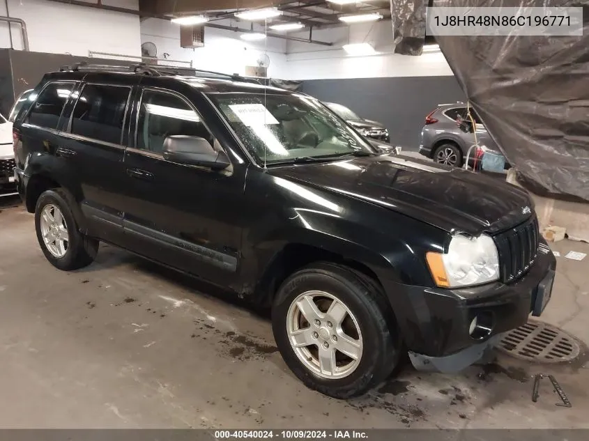 2006 Jeep Grand Cherokee Laredo VIN: 1J8HR48N86C196771 Lot: 40540024