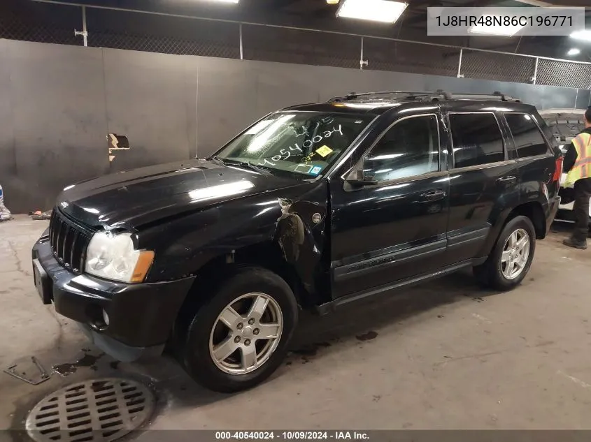 2006 Jeep Grand Cherokee Laredo VIN: 1J8HR48N86C196771 Lot: 40540024