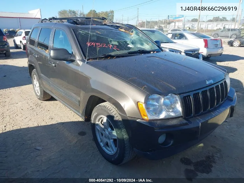 2006 Jeep Grand Cherokee Laredo VIN: 1J4GR48K66C296919 Lot: 40541292