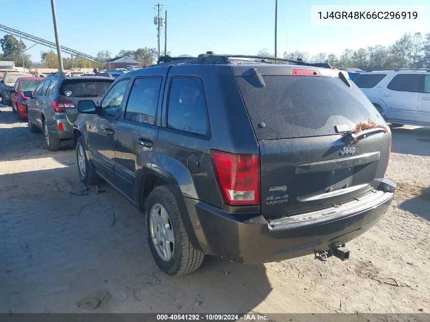 2006 Jeep Grand Cherokee Laredo VIN: 1J4GR48K66C296919 Lot: 40541292