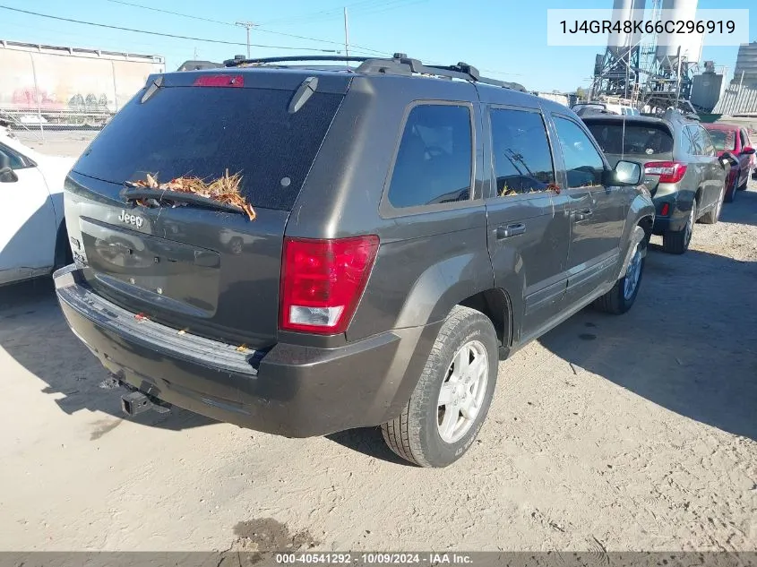 2006 Jeep Grand Cherokee Laredo VIN: 1J4GR48K66C296919 Lot: 40541292