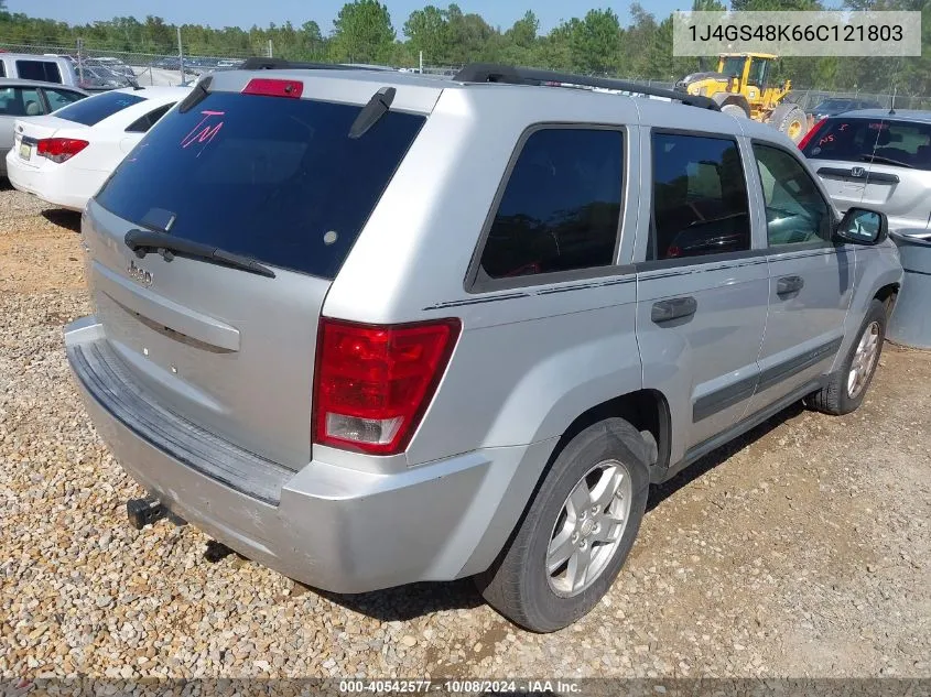 2006 Jeep Grand Cherokee Laredo VIN: 1J4GS48K66C121803 Lot: 40542577