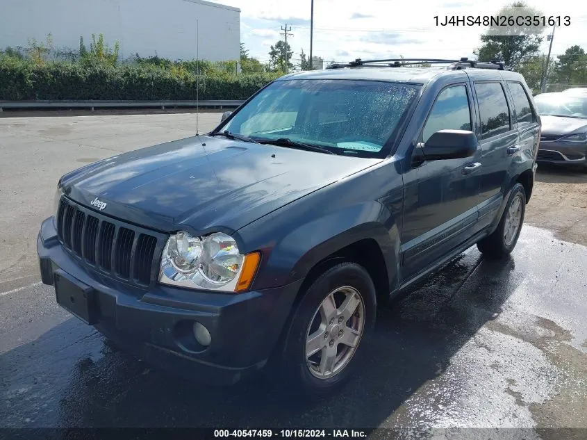 2006 Jeep Grand Cherokee Laredo VIN: 1J4HS48N26C351613 Lot: 40547459