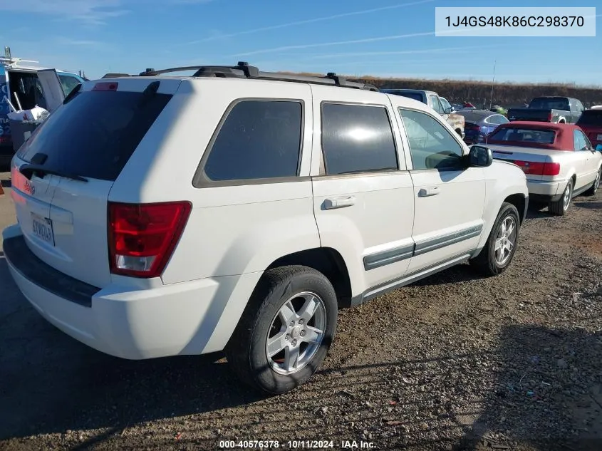 2006 Jeep Grand Cherokee Laredo VIN: 1J4GS48K86C298370 Lot: 40576378