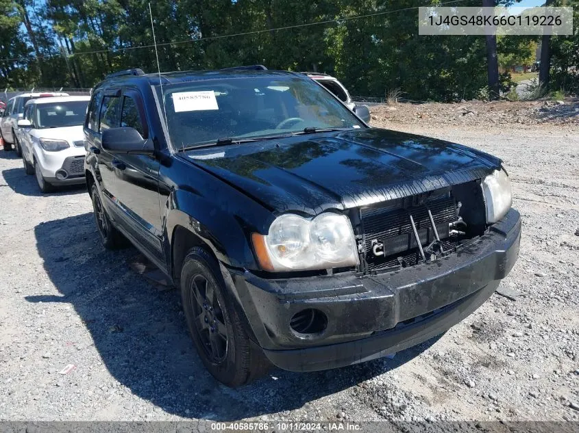 2006 Jeep Grand Cherokee Laredo VIN: 1J4GS48K66C119226 Lot: 40585786