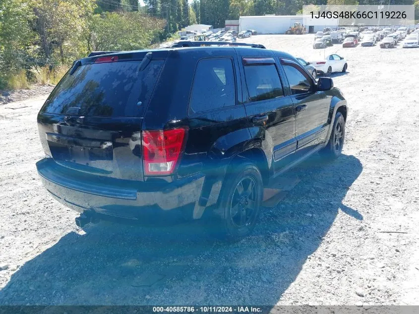 2006 Jeep Grand Cherokee Laredo VIN: 1J4GS48K66C119226 Lot: 40585786