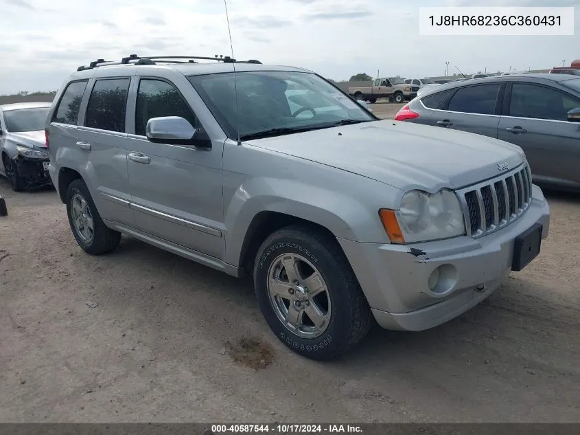 2006 Jeep Grand Cherokee Overland VIN: 1J8HR68236C360431 Lot: 40587544