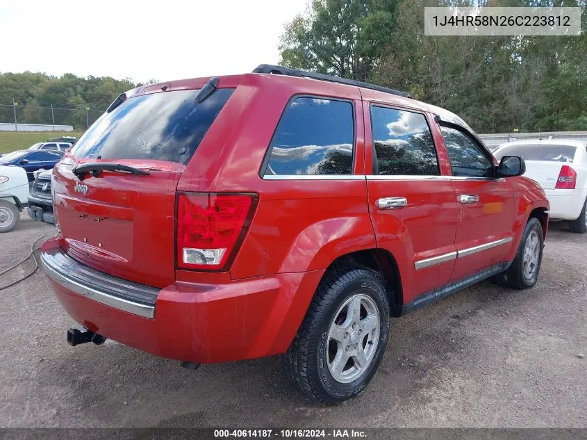 2006 Jeep Grand Cherokee Limited VIN: 1J4HR58N26C223812 Lot: 40614187