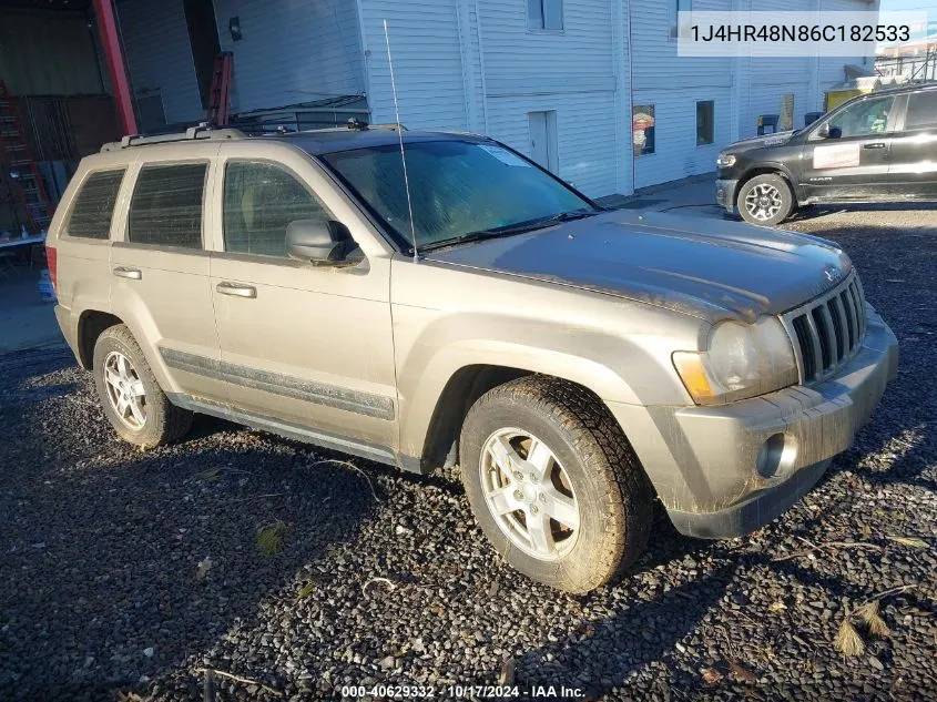 2006 Jeep Grand Cherokee Laredo VIN: 1J4HR48N86C182533 Lot: 40629332