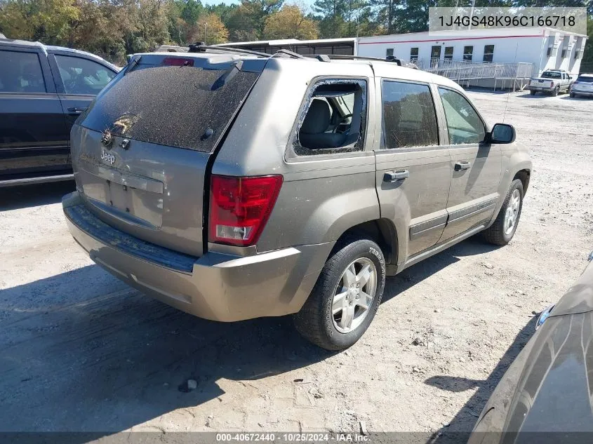 2006 Jeep Grand Cherokee Laredo VIN: 1J4GS48K96C166718 Lot: 40672440