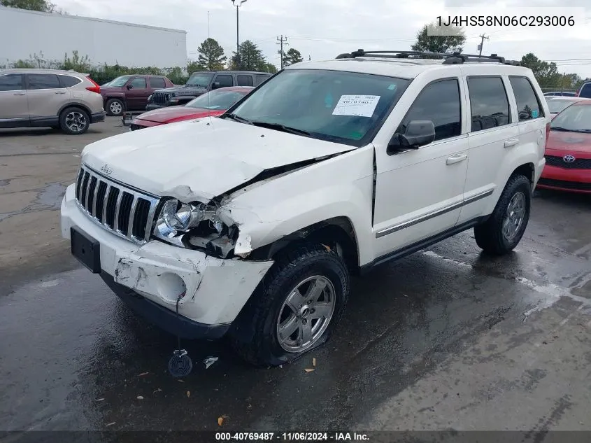 2006 Jeep Grand Cherokee Limited VIN: 1J4HS58N06C293006 Lot: 40769487