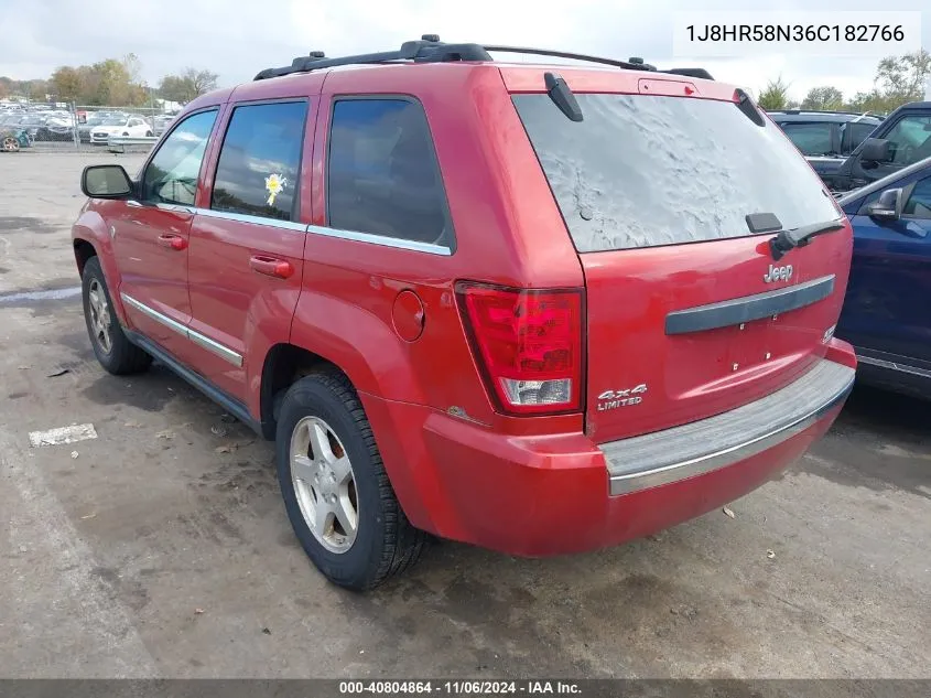 2006 Jeep Grand Cherokee Limited VIN: 1J8HR58N36C182766 Lot: 40804864