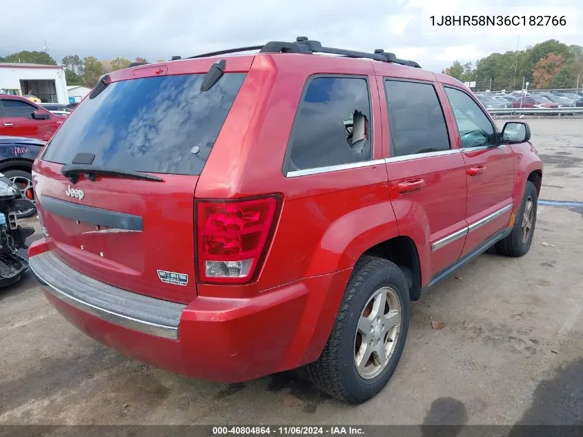 2006 Jeep Grand Cherokee Limited VIN: 1J8HR58N36C182766 Lot: 40804864