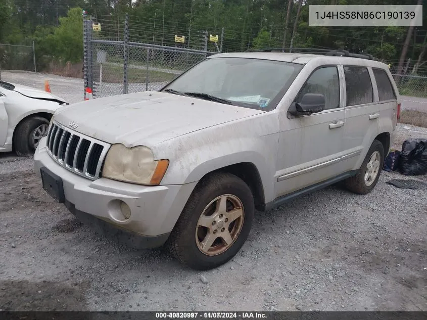 1J4HS58N86C190139 2006 Jeep Grand Cherokee Limited