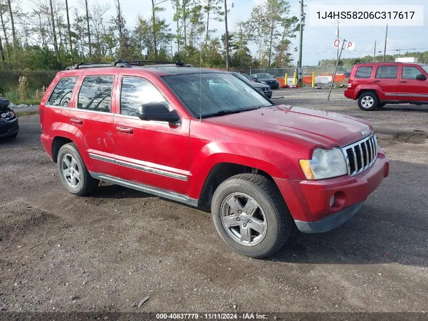 2006 Jeep Grand Cherokee Limited VIN: 1J4HS58206C317617 Lot: 40837779