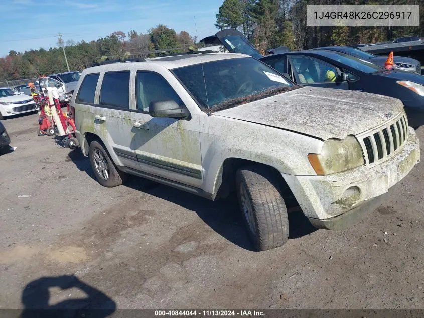 2006 Jeep Grand Cherokee Laredo VIN: 1J4GR48K26C296917 Lot: 40844044