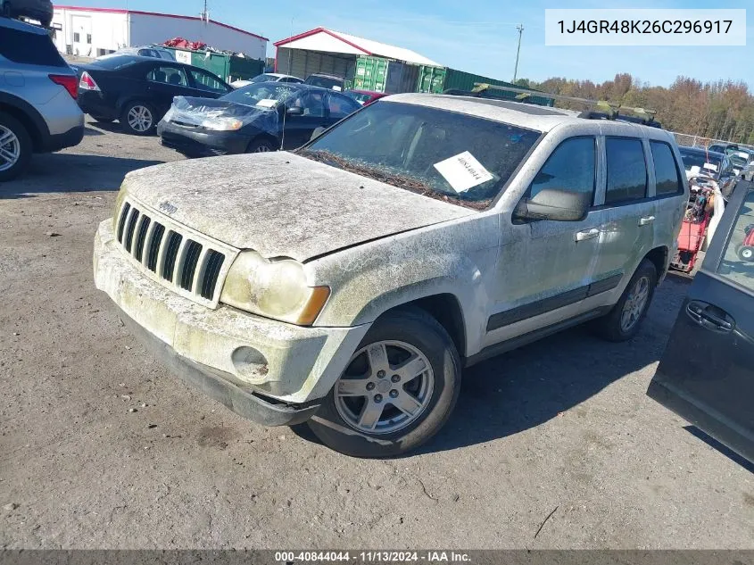 2006 Jeep Grand Cherokee Laredo VIN: 1J4GR48K26C296917 Lot: 40844044