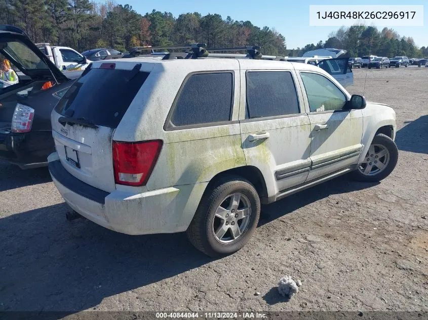 2006 Jeep Grand Cherokee Laredo VIN: 1J4GR48K26C296917 Lot: 40844044