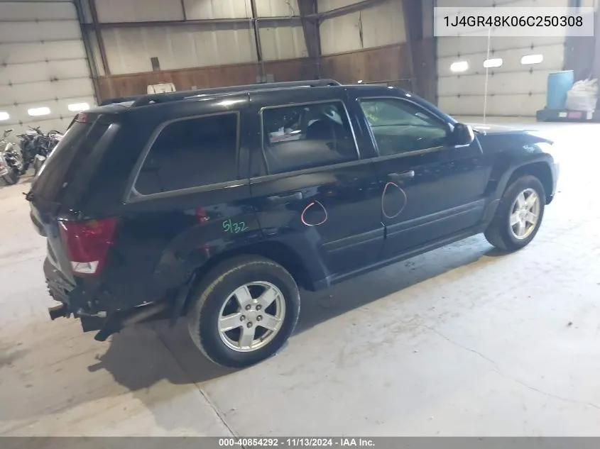 2006 Jeep Grand Cherokee Laredo VIN: 1J4GR48K06C250308 Lot: 40854292