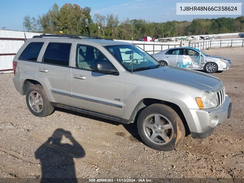 2006 Jeep Grand Cherokee Laredo VIN: 1J8HR48N66C358624 Lot: 40868383