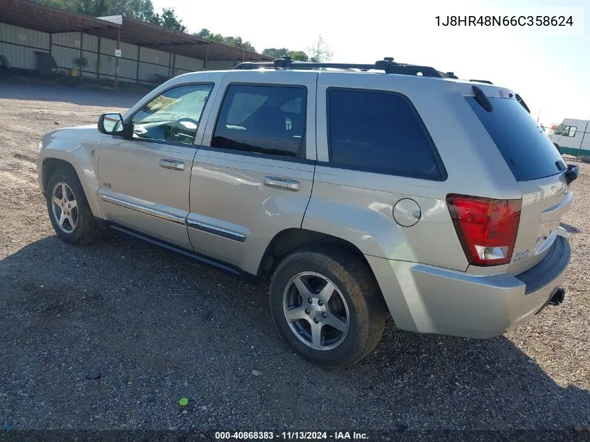 2006 Jeep Grand Cherokee Laredo VIN: 1J8HR48N66C358624 Lot: 40868383