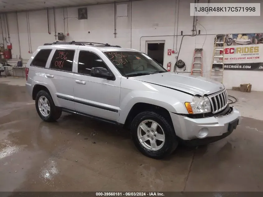 1J8GR48K17C571998 2007 Jeep Grand Cherokee Laredo