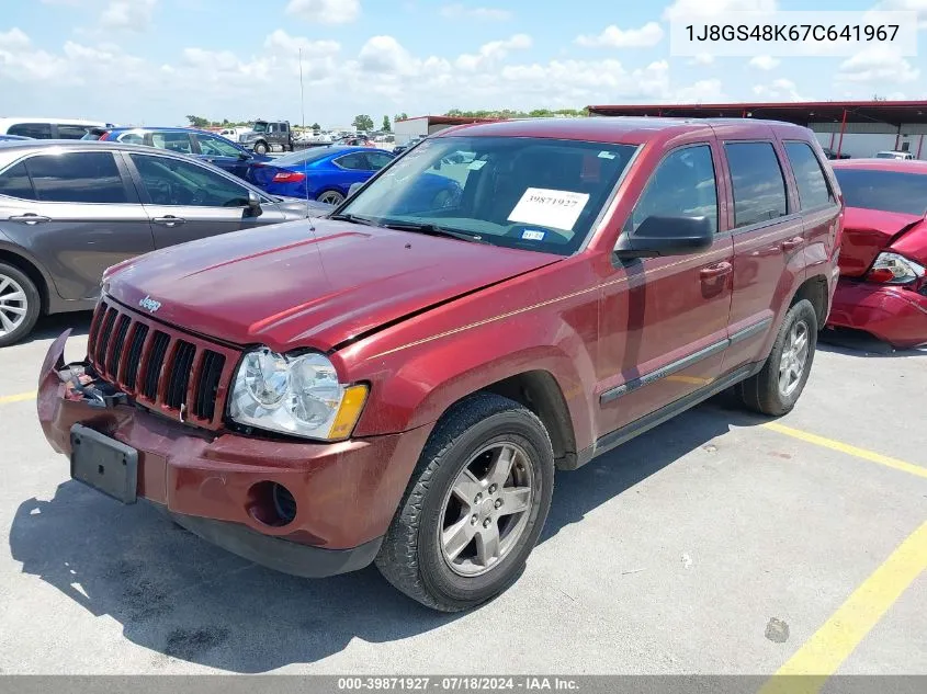 1J8GS48K67C641967 2007 Jeep Grand Cherokee Laredo