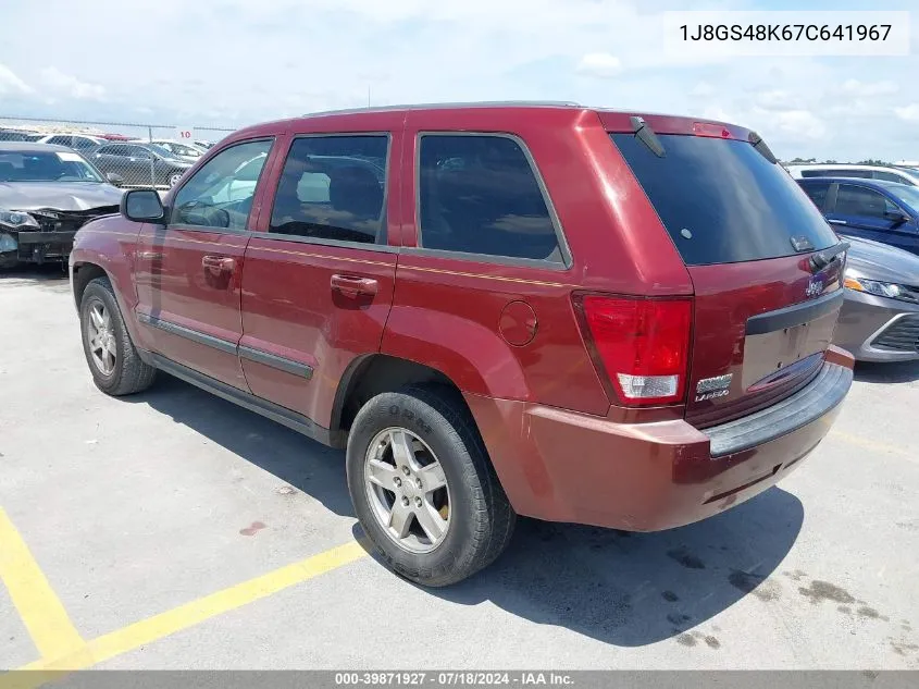 1J8GS48K67C641967 2007 Jeep Grand Cherokee Laredo