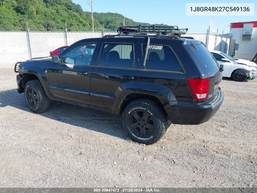 2007 Jeep Grand Cherokee Laredo VIN: 1J8GR48K27C549136 Lot: 39947472