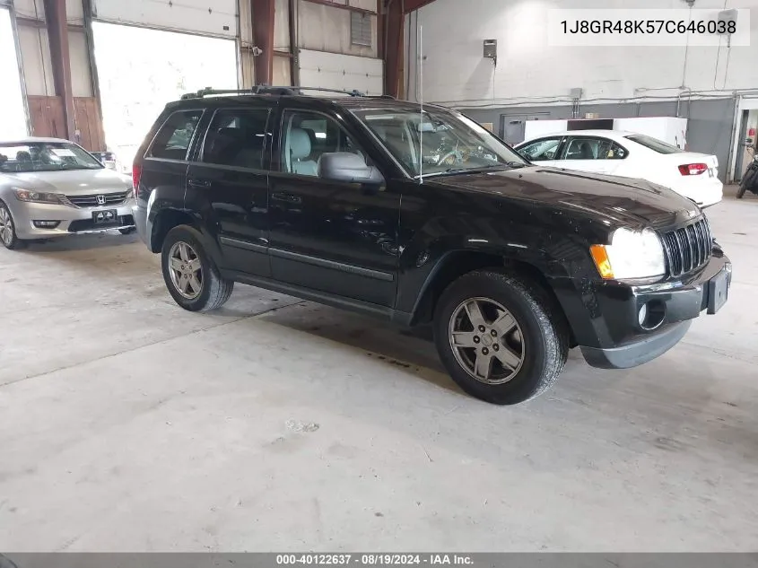 1J8GR48K57C646038 2007 Jeep Grand Cherokee Laredo