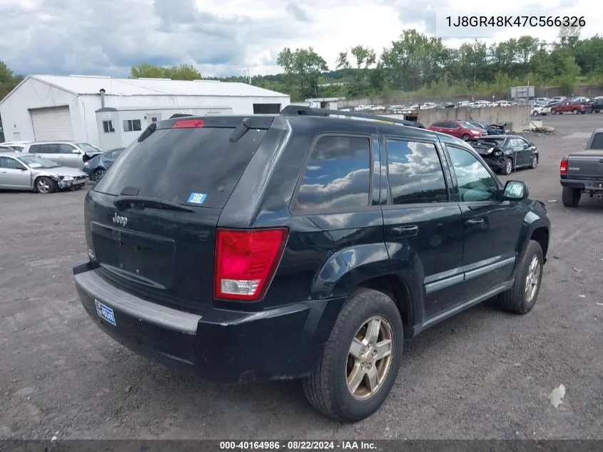 2007 Jeep Grand Cherokee Laredo VIN: 1J8GR48K47C566326 Lot: 40164986