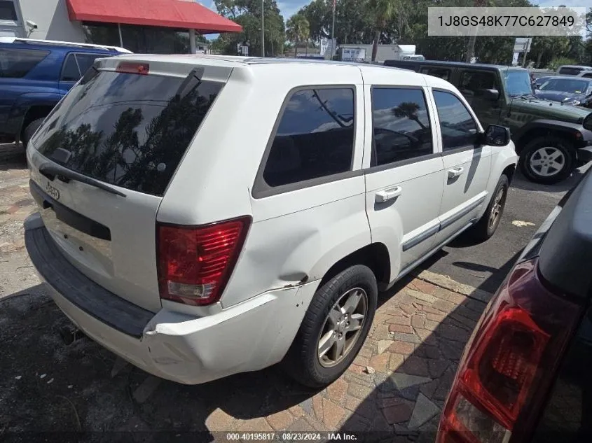 2007 Jeep Grand Cherokee VIN: 1J8GS48K77C627849 Lot: 40195817