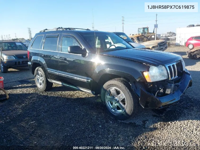 2007 Jeep Grand Cherokee Limited VIN: 1J8HR58PX7C619875 Lot: 40221211