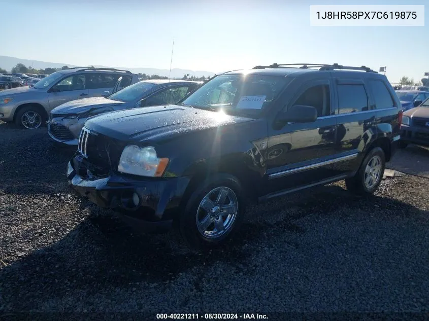 2007 Jeep Grand Cherokee Limited VIN: 1J8HR58PX7C619875 Lot: 40221211