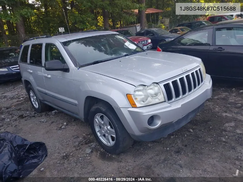 2007 Jeep Grand Cherokee Laredo VIN: 1J8GS48K87C515688 Lot: 40226416