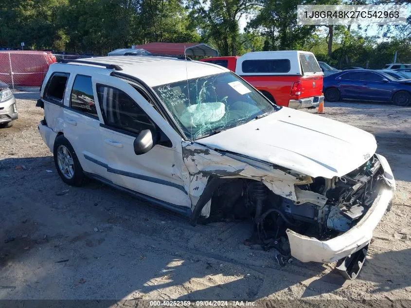 1J8GR48K27C542963 2007 Jeep Grand Cherokee Laredo