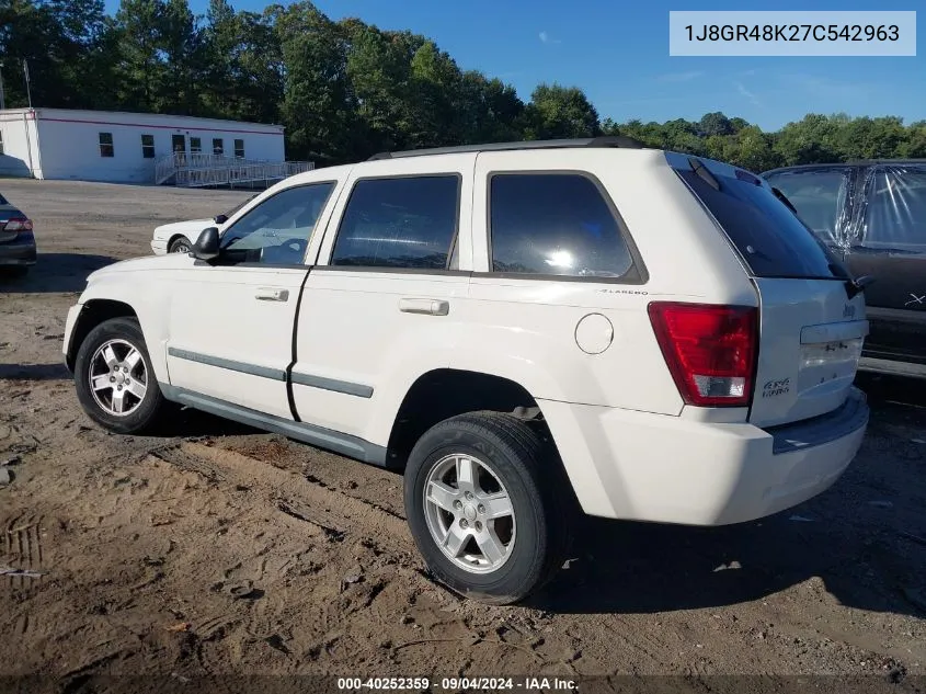 1J8GR48K27C542963 2007 Jeep Grand Cherokee Laredo